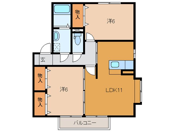 ローランドホワイトＡBの物件間取画像